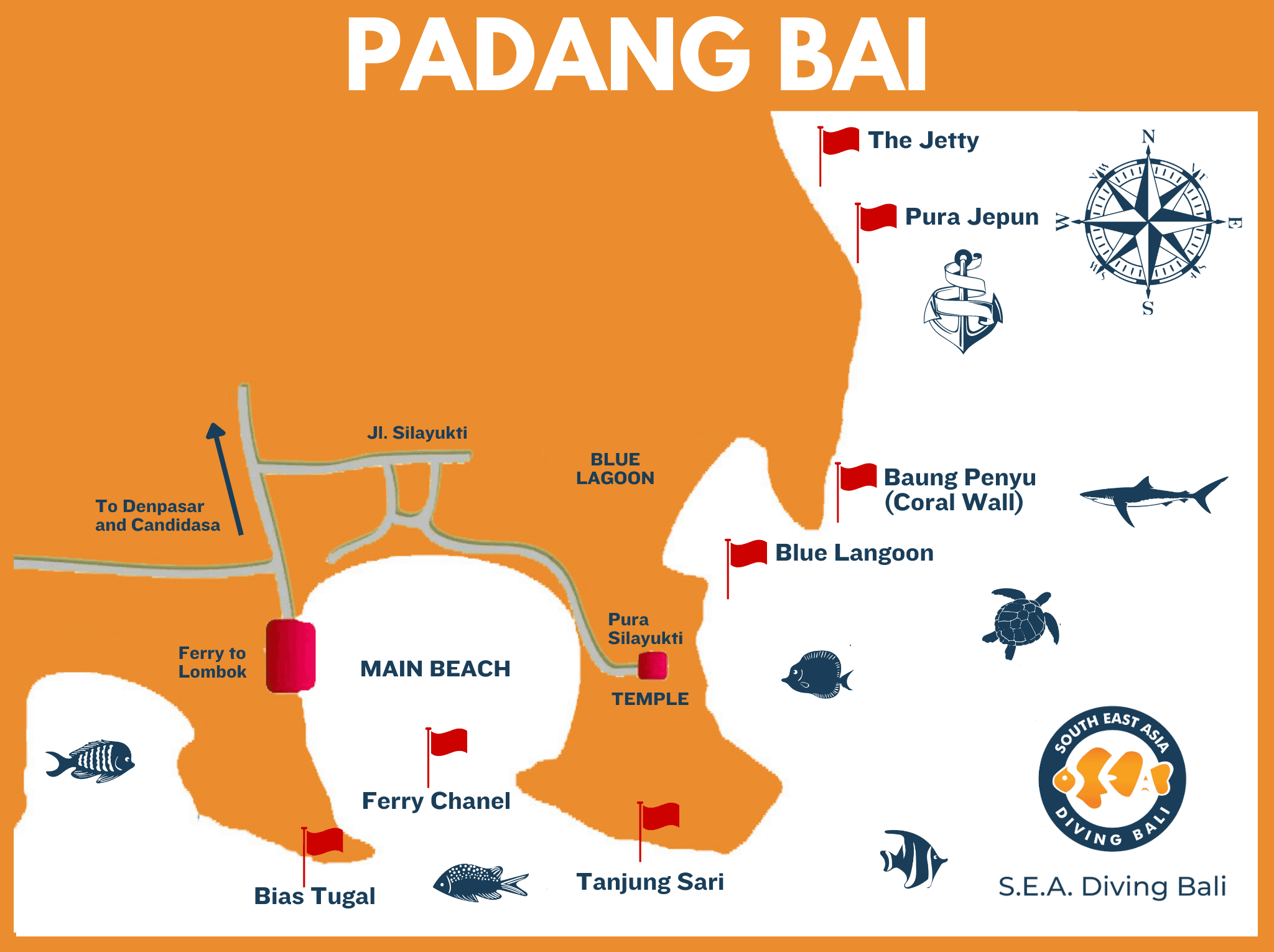 Padang bai Map